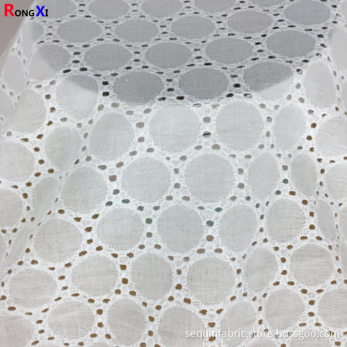 white cotton lace trimming embroidered fabric